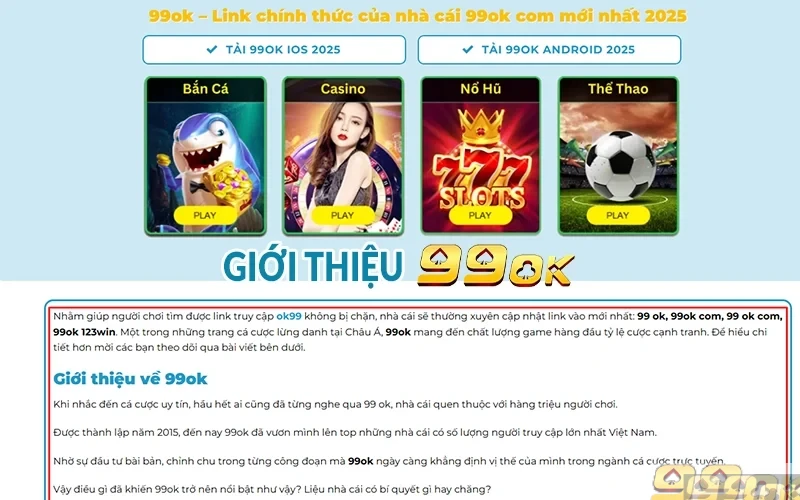 99ok 🎖️ Trang Chủ 99ok độc Quyền, đăng Ký & Tải App 99ok Giới thiệu 99ok